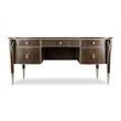 Pemberly Row Modern Transitional Wood Desk in Hazelnut Brown