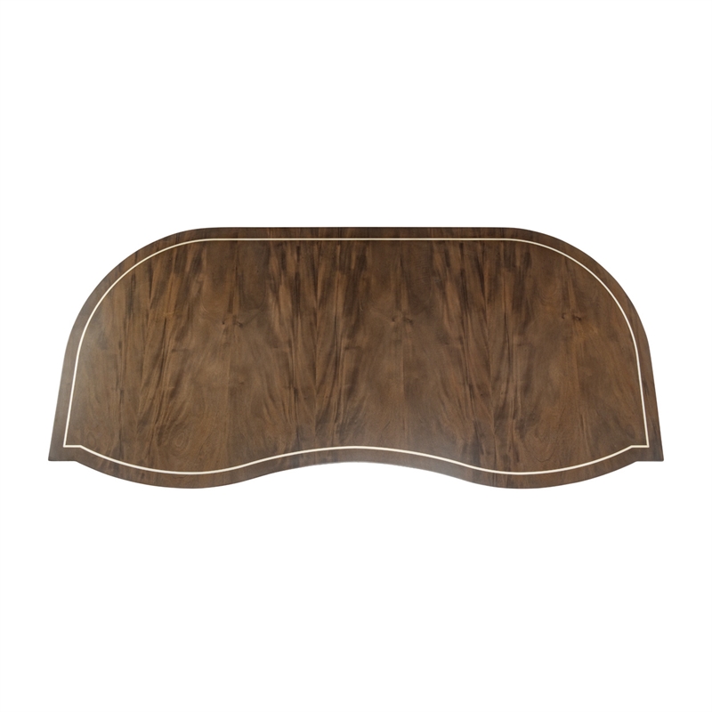 Pemberly Row Modern Transitional Wood Desk in Hazelnut Brown