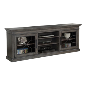Pemberly Row 92&quot Traditional Wood TV Console in Smokey Brown
