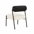 Pemberly Row Transitional Velvet Accent Chair in Cream Finish