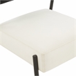 Pemberly Row Transitional Velvet Accent Chair in Cream Finish