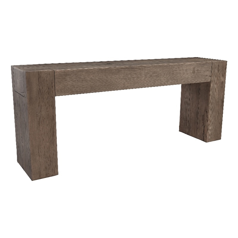 Pemberly Row Transitional Wood Console Table in Natural Brown