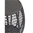 Pemberly Row Modern Transitional Rattan End Table in Gray/Espresso