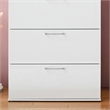 Pemberly Row Glossy 4-Drawer Engineered Wood Jumbo Chest in White