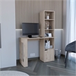Pemberly Row Engineered Wood Writing Desk w/ Bookcase and Cabinet in Gray