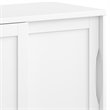 Pemberly Row Wood Storage Cabinet with Adjustable Shelves in White