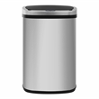 Pemberly Row Modern Stainless Steel Kitchen Trash Can in Silver