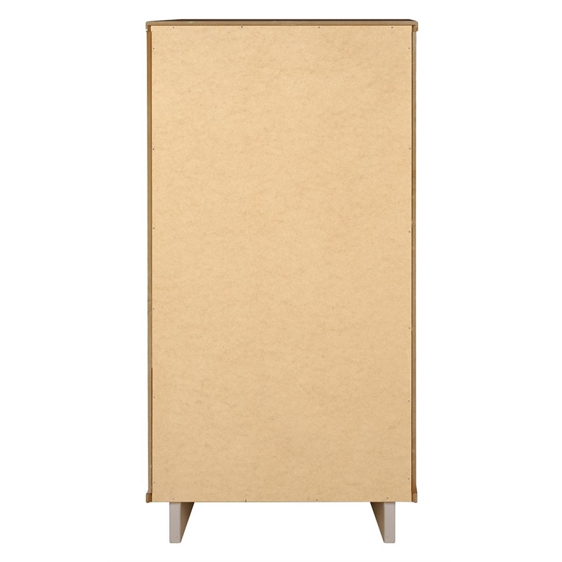 Pemberly Row Tall & Narrow Engineered Wood Dresser in Light Gray