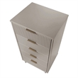 Pemberly Row Tall & Narrow Engineered Wood Dresser in Light Gray