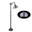 Pemberly Row Modern 1-Light Metal Reading Floor Lamp in Bronze