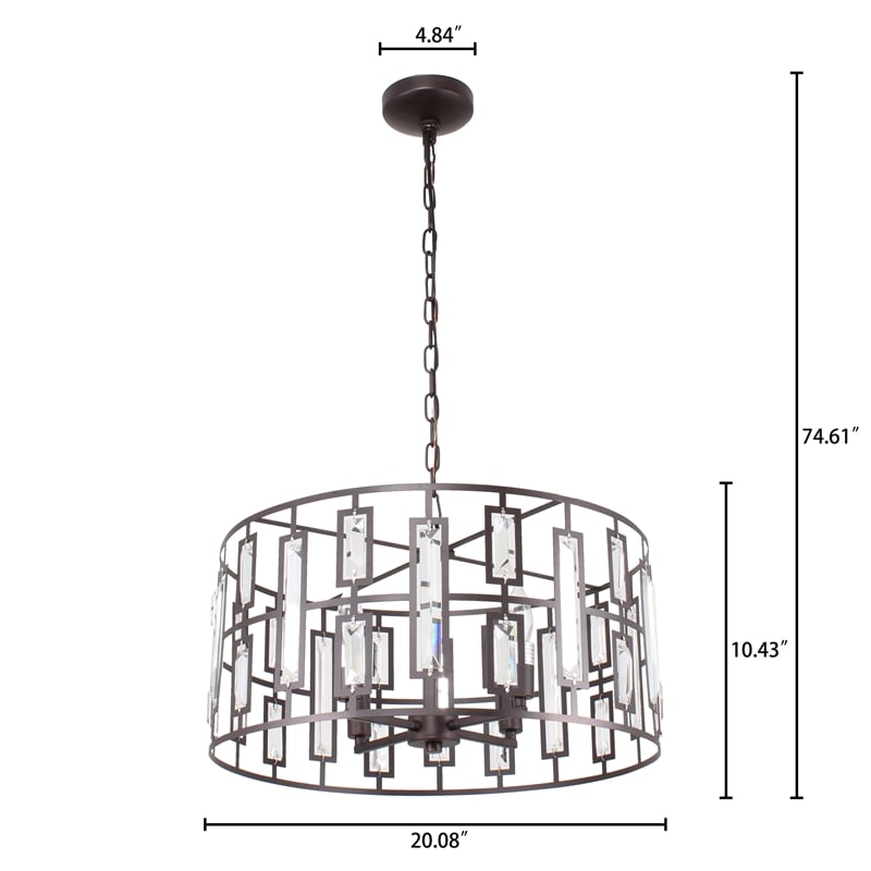 Pemberly Row 4-Light Metal Ceiling Pendant in Oil Rubbed Bronze