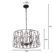Pemberly Row 4-Light Metal Ceiling Pendant in Oil Rubbed Bronze
