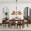 Pemberly Row Mission 5-Light Glass Chandelier in Multi-Color