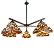 Pemberly Row Mission 5-Light Glass Chandelier in Multi-Color