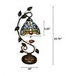 Pemberly Row Dragonfly 1-Light Glass Table Lamp in Multi-Color