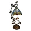 Pemberly Row Dragonfly 1-Light Glass Table Lamp in Multi-Color