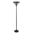 Pemberly Row Modern 1-Light Metal Torchiere Lamp in Dark Bronze