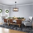 Pemberly Row 5-Light Glass Large Pendant in Oil Rubbed Bronze