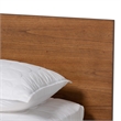 Pemberly Row Modern Wood Queen Size Platform Bed in Walnut Brown