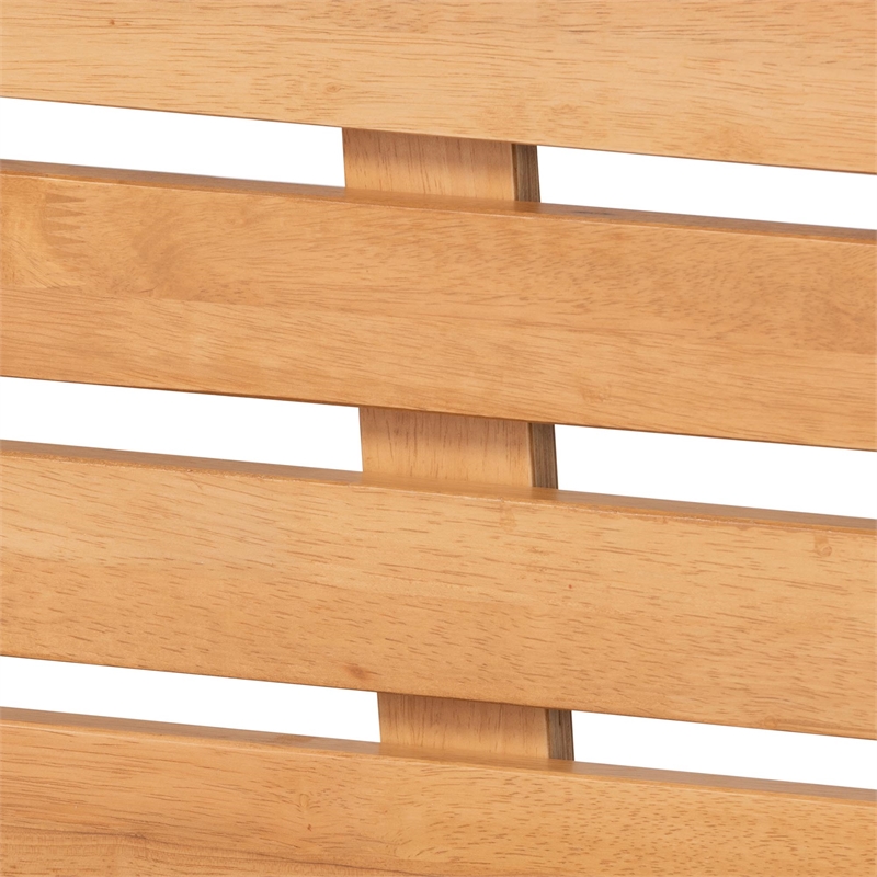 Pemberly Row Modern Wood Queen Size Platform Bed in Rustic Brown