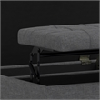 Pemberly Row Square Transitional Wood Storage Ottoman in Slate Gray