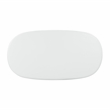 Pemberly Row Oval Faux Plaster & Stone Dining Table in White