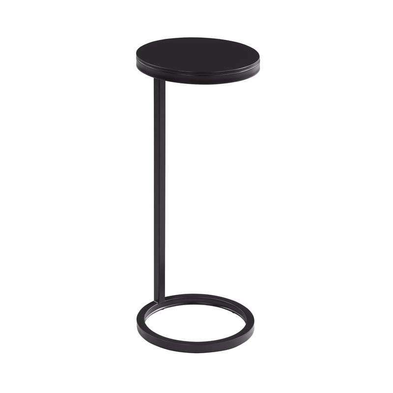 Pemberly Row Round Modern Metal Accent Table in Antique Bronze