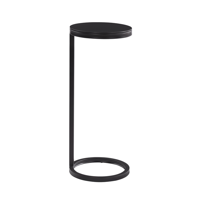 Pemberly Row Round Modern Metal Accent Table in Antique Bronze