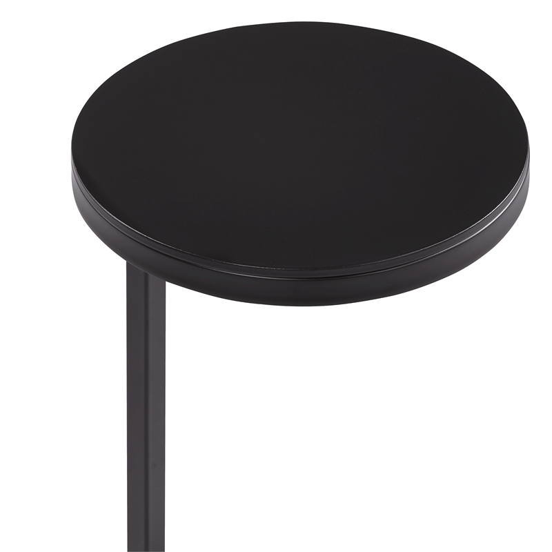Pemberly Row Round Modern Metal Accent Table in Antique Bronze