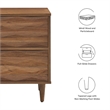 Pemberly Row 2-Drawer Wood Nightstand with Tapered Legs in Walnut
