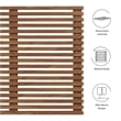 Pemberly Row Wall Mount Modern Wood King Headboard in Walnut