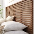Pemberly Row Wall Mount Modern Wood King Headboard in Walnut