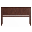 Pemberly Row King Coastal Solid Wood Panel Headboard in Walnut