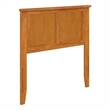 Pemberly Row Madison Twin Solid Wood Panel Headboard in Light Toffee