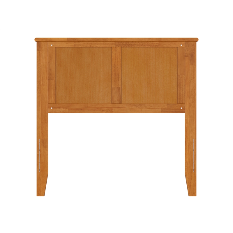 Pemberly Row Madison Twin Solid Wood Panel Headboard in Light Toffee