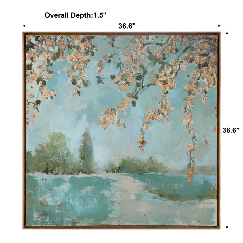 Pemberly Row Contemporary Fir Wood Landscape Art in Multi-Color