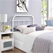 Pemberly Row Twin Powder Coated Steel Headboard in White Finish