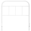 Pemberly Row Twin Powder Coated Steel Headboard in White Finish