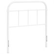 Pemberly Row Twin Powder Coated Steel Headboard in White Finish