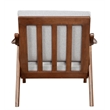 Pemberly Row Slate Wood Lounge Chair with Removable Cushions in Brown-Gray