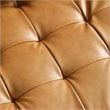 Pemberly Row Modern Style Upholstered Faux Leather Sofa in Tan