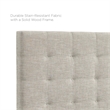 Pemberly Row Tufted King and California King Linen Fabric Headboard in Beige