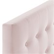Pemberly Row Twin Biscuit Tufted Performance Velvet Headboard in Pink