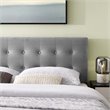 Pemberly Row Full Tufted Performance Velvet Headboard in Gray