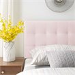 Pemberly Row Biscuit Tufted Twin Performance Velvet Headboard in Pink