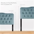 Pemberly Row King Diamond Tufted Performance Velvet Headboard in Light Blue