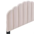 Pemberly Row Full/Queen Modern Performance Velvet Headboard in Pink