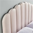 Pemberly Row Full/Queen Modern Performance Velvet Headboard in Pink