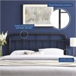 Pemberly Row Modern Powder Coated Iron Twin Headboard in Black