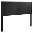 Pemberly Row Queen Modern Rubberwood and MDF Headboard in Black